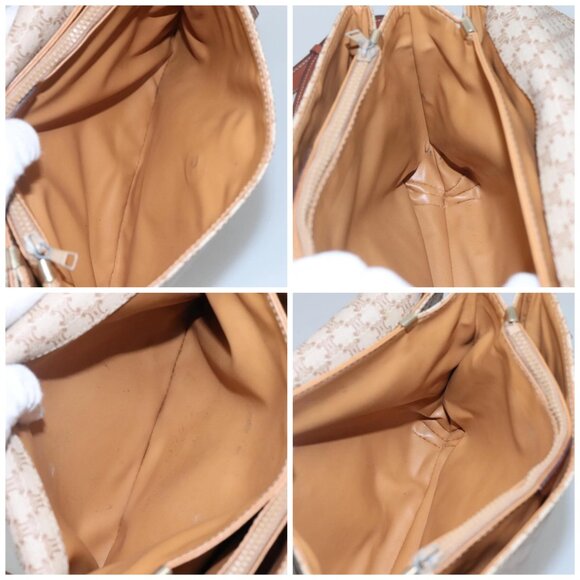 CELINE Macadam Canvas Shoulder Bag PVC Beige Gold Auth bs24047 - Picture 15 of 16